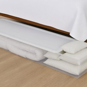 Extra Long Underbed Storage Box for Bulky Comforters and Pillows