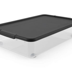 Airtight Underbed Storage Bin with Gasket Seal for Moisture Protection