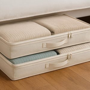 Breathable Fabric Underbed Storage Bags with Zipper for Sweaters