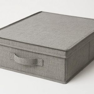 Collapsible Fabric Underbed Storage Box with Lid for Seasonal Items
