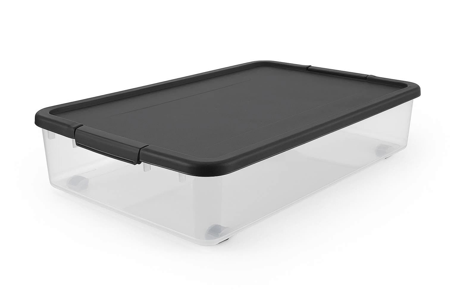 Airtight Underbed Storage Bin with Gasket Seal for Moisture Protection